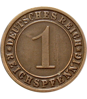 Weimarer Republik 1 Reichspfennig 1924-1936