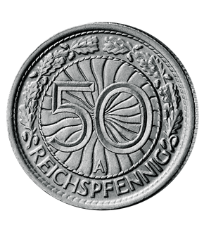 Weimarer Republik 50 Reichspfennig 1927-1938