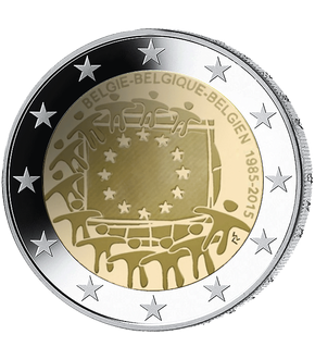 Monnaie de 2 Euros «30 ans du Drapeau Européen» Belgique 2015  