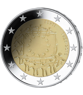 Monnaie de 2 Euros «30 ans du Drapeau Européen» Estonie 2015