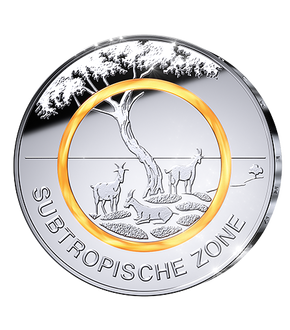 Deutschlands offizielle 5-Euro-Münze "Subtropische Zone" 2018! 