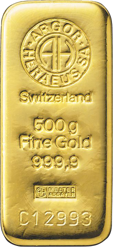 Der 500g-Goldbarren 
