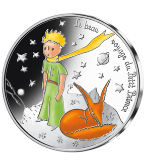 Monnaie de 50 Euros en argent massif colorisé «Petit Prince» 2016