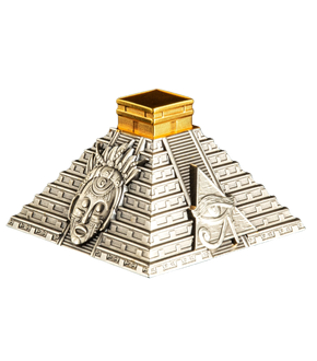 Monnaie 3D en argent pur « Temple Maya » 2022