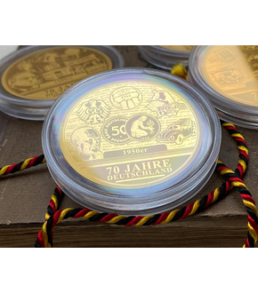 „70 Jahre Deutschland“ – 1/100-Unzen-Gedenkprägungen aus reinstem Gold!