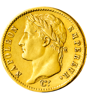 Monnaie de 40 Francs en or massif «Napoléon Premier Tête Laurée»