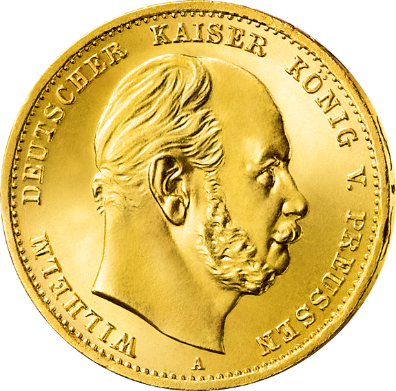 Deutsches Reich/Preußen 10 Mark 1872-1873 Wilhelm I.