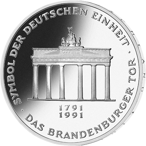 Silbermünze mit dem Brandenburger Tor