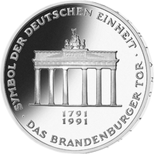Silbermünze mit dem Brandenburger Tor