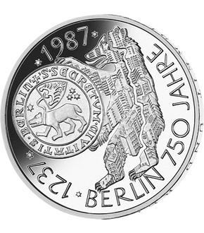 Die offizielle 10-DM-Silber-Gedenkmünze - "750 Jahre Berlin"