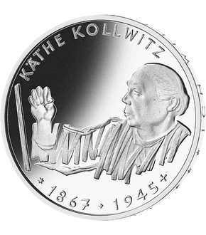 Die offizielle 10-DM-Silber-Gedenkmünze - "Käthe Kollwitz"