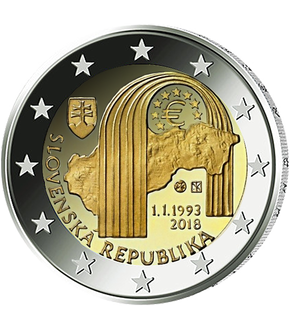 Monnaie de 2 Euros 25 ans de la République Slovaquie 2018""