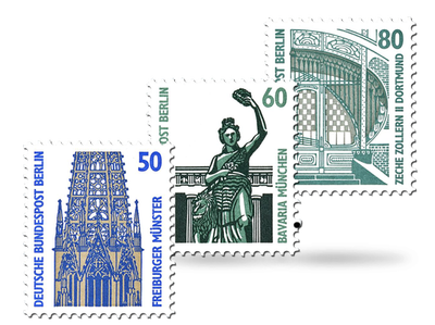 Briefmarkenserie Sehenswürdigkeiten Berlin 1987
