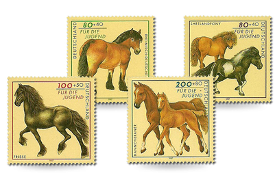 Jugendbriefmarken Jahrgang 1997 - Pferderassen