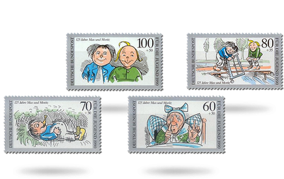 Jugendbriefmarken Jahrgang 1990 - 125 Jahre Max- und Moritz