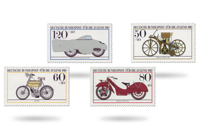 Jugendbriefmarken Jahrgang 1983 - Historische Motorräder
