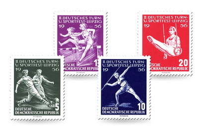 Briefmarken Deutsches Turn- und Sportfest Leipzig