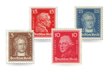 Der Briefmarkensatz berühmter deutscher Persönlichkeiten