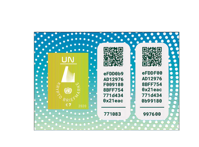 Crypto Stamp der UNO von 2020, Wien