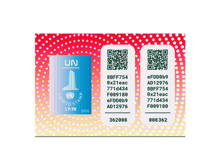 Crypto Stamp der UNO von 2020, New York