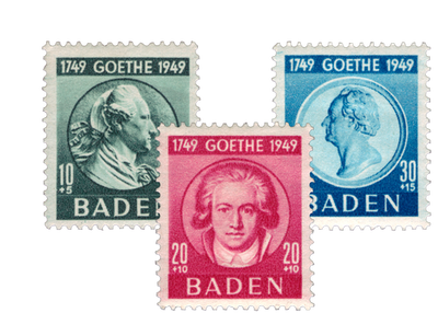 Briefmarke Wohltätigkeitsausgabe - Johann Wolfgang von Goethe