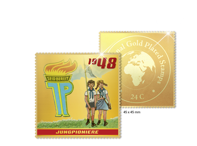 International Gold Plated Stamps (N)Ostalgie - Erstlieferung: Jungpioniere