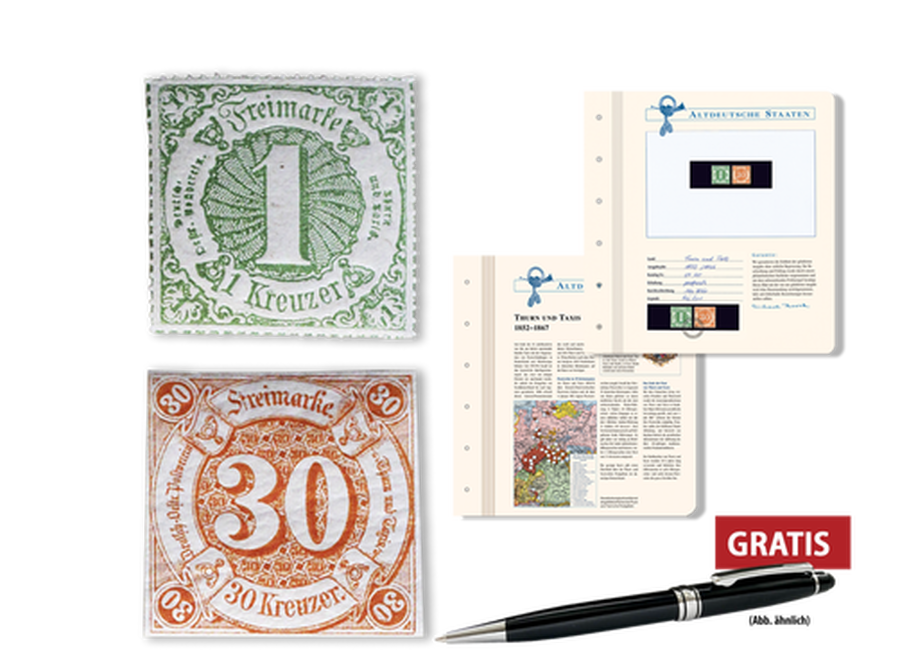 Starten Sie jetzt in die historische Kollenktion: »Die Briefmarken des Fürstenhauses Thurn und Taxis« - Jetzt zum Sensationspreis!