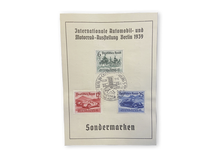 Automobilausstellung 1939, kompletter Satz 686-688