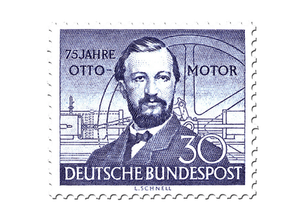 Briefmarke 75 Jahre Ottomotor, Michel-Nr. 150
