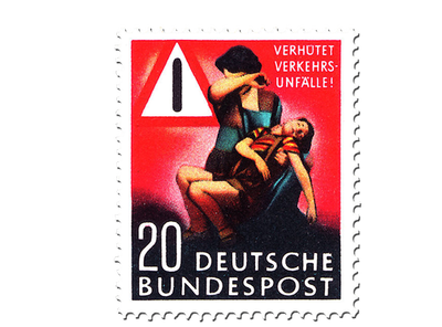 Briefmarke Verkehrsunfallverhütung 1953, Michel-Nr. 162