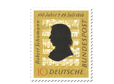 Briefmarke 100. Todestag von Robert Schumann