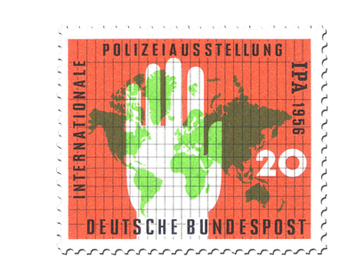 Briefmarke internationale Polizeiausstellung in Essen