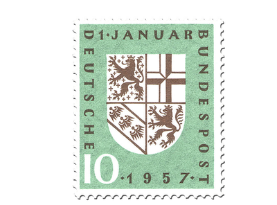 Gedenkmarke Beitritt des Saarlandes in die Bundesrepublik Deutschland 1957