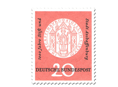 Briefmarke 1000 Jahre Stift und Stadt Aschaffenburg