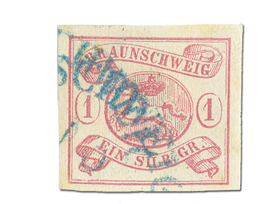 Erste Freimarke Braunschweigs 1852  
