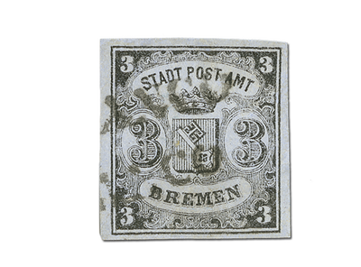 Briefmarke Bremen 1855