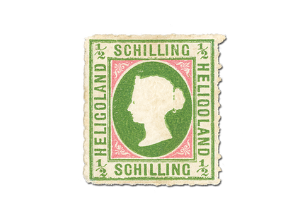 Erste Briefmarke Helgolands 1867