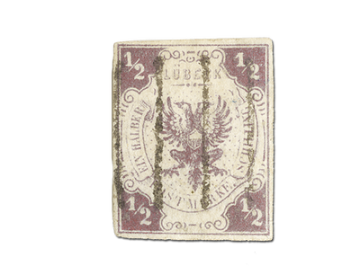 Erste Briefmarke Lübecks 1859 