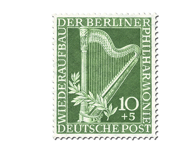 Briefmarken Wiederaufbau der Berliner Philharmonie