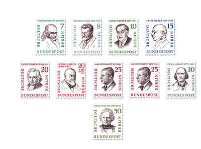 Briefmarkensatz Männer aus der Geschichte Berlins (II)