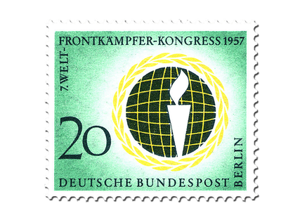 Briefmarke Welt-Frontkämpfer-Kongress