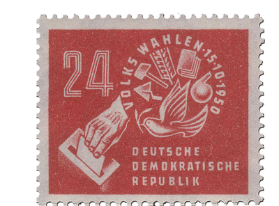 Briefmarke Volkswahlen am 15. Oktober 1950