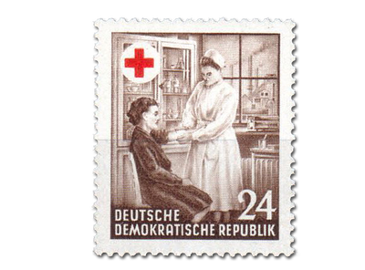 Briefmarke Ein Jahr Deutsches Rotes Kreuz DDR