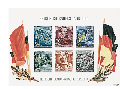 Briefmarkenblock 60. Todestag von Friedrich Engels