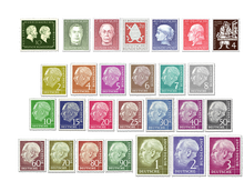 Briefmarken-Jahrgangssatz Deutschland 1954