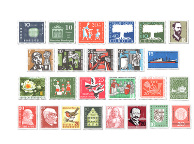 Briefmarken Deutschland Jahrgang 1957