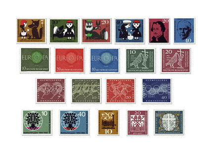 Briefmarken Deutschland Jahrgang 1960