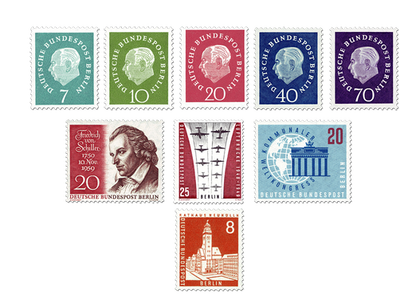 Briefmarken-Jahrgangssatz Berlin 1959