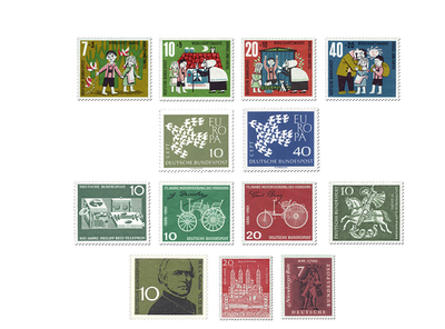 Briefmarken Deutschland Jahrgang 1961