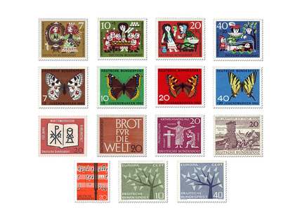 Briefmarken Deutschland Jahrgang 1962
